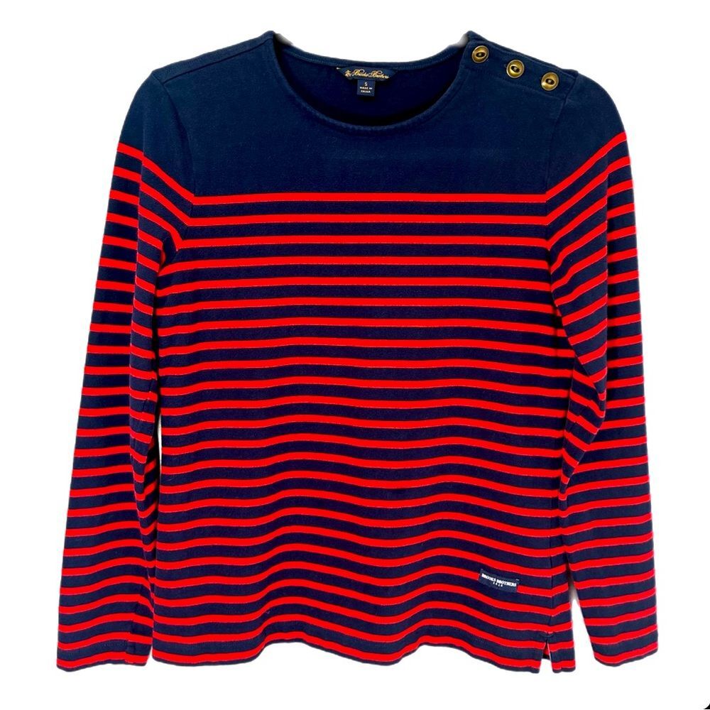 Brooks Brothers Women’s Boatneck red and blue stripe Shirt Size Small